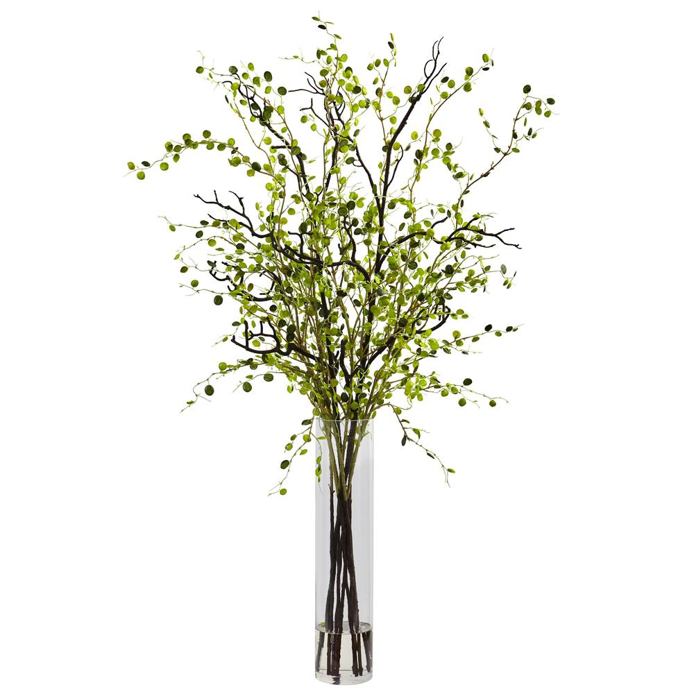 Night Willow Arrangement in Glass Vase