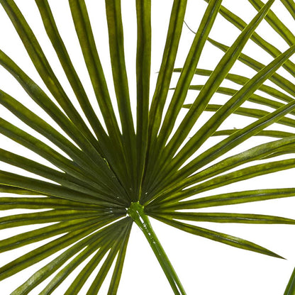 Fan Palm Artificial Arrangement in Glass Vase