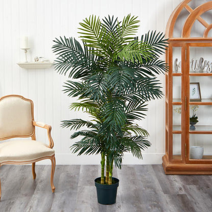 6.5ft. Golden Cane Palm Silk Tree