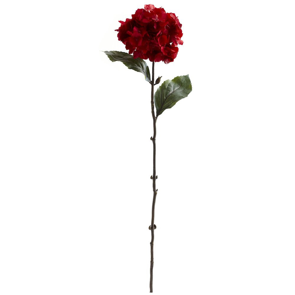 26in. Red Hydrangea Artificial Flower (Set of 6)