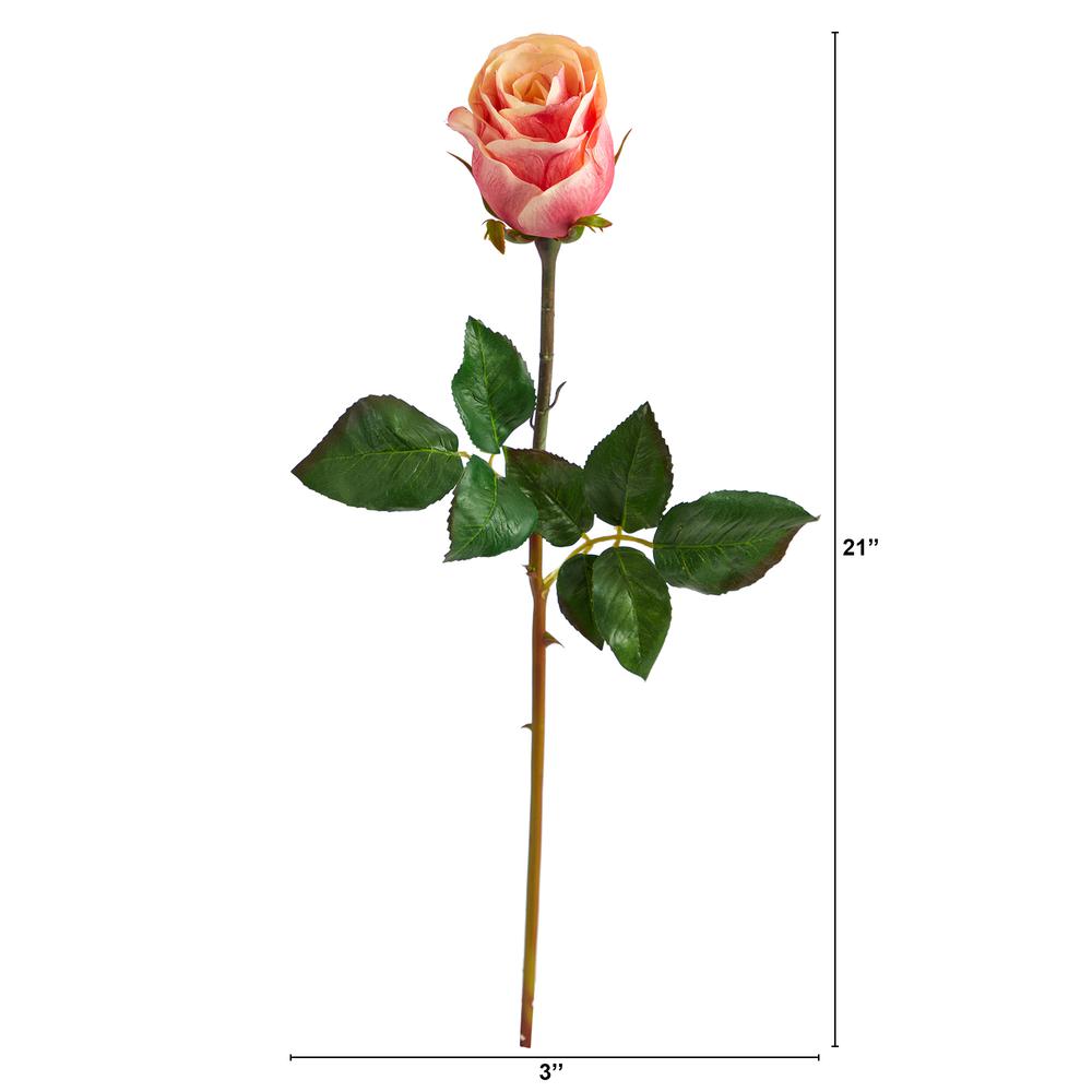 21in. Rose Bud Artificial Flower (Set of 6)