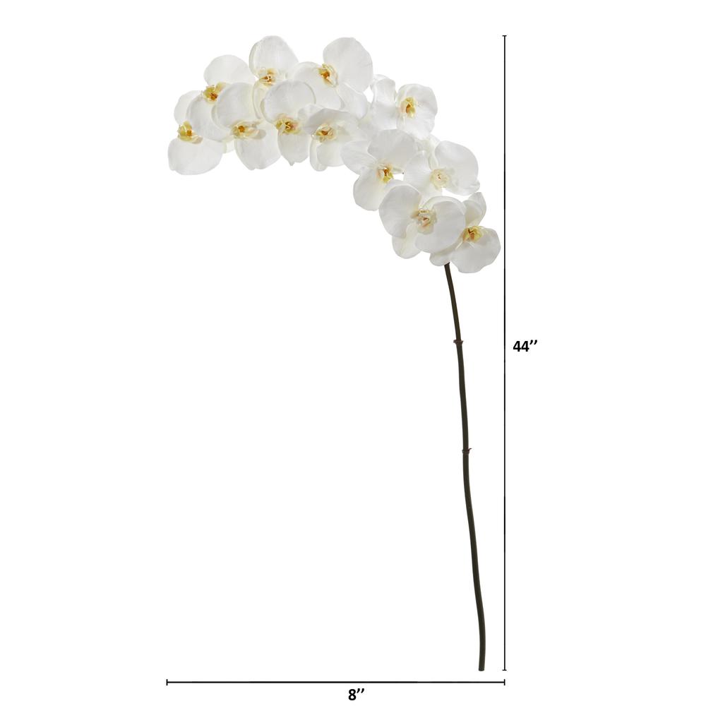 44in. Phalaenopsis Orchid Artificial Flower (Set of 3)