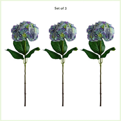 30in. Artificial Hydrangea Flower Stems, Set of 3