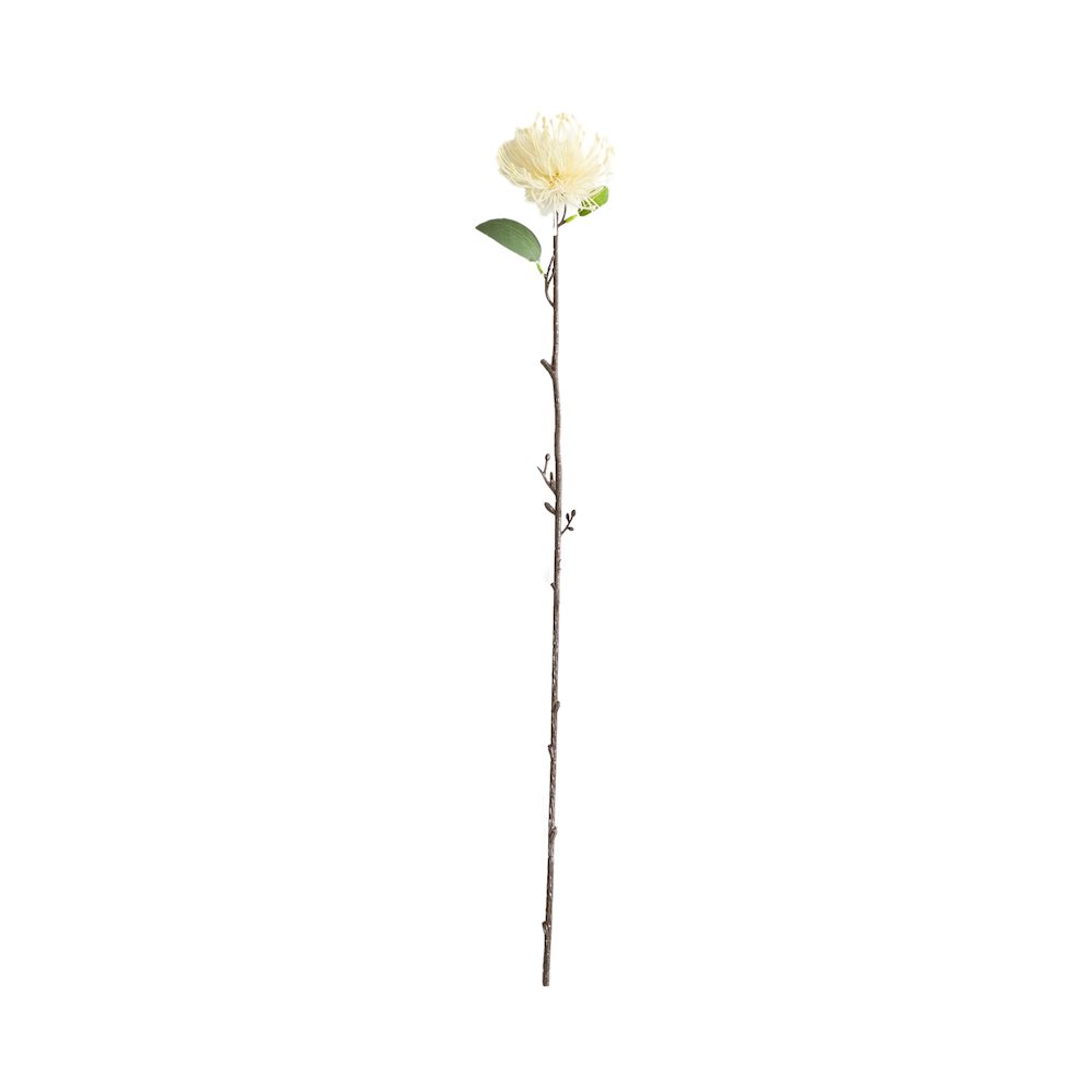 24in. Artificial Pincushion Protea Flower Stem - Set of 4