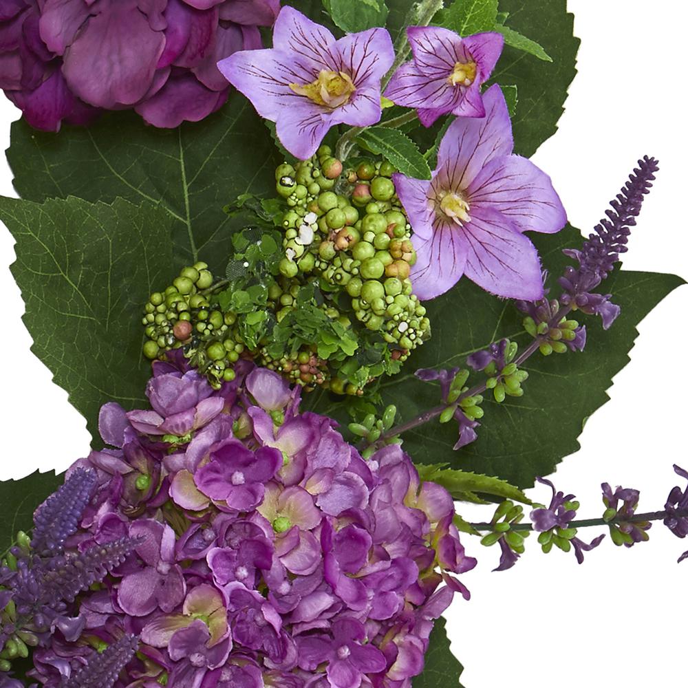 24in. Hydrangea Artificial Wreath