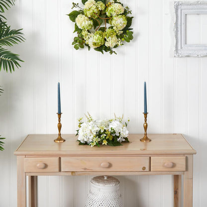 Hydrangea Artificial Arrangement Candelabrum