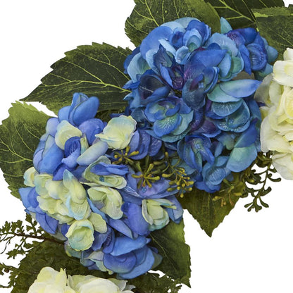24in. Hydrangea Wreath - Blue