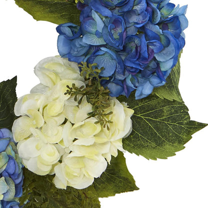 24in. Hydrangea Wreath - Blue