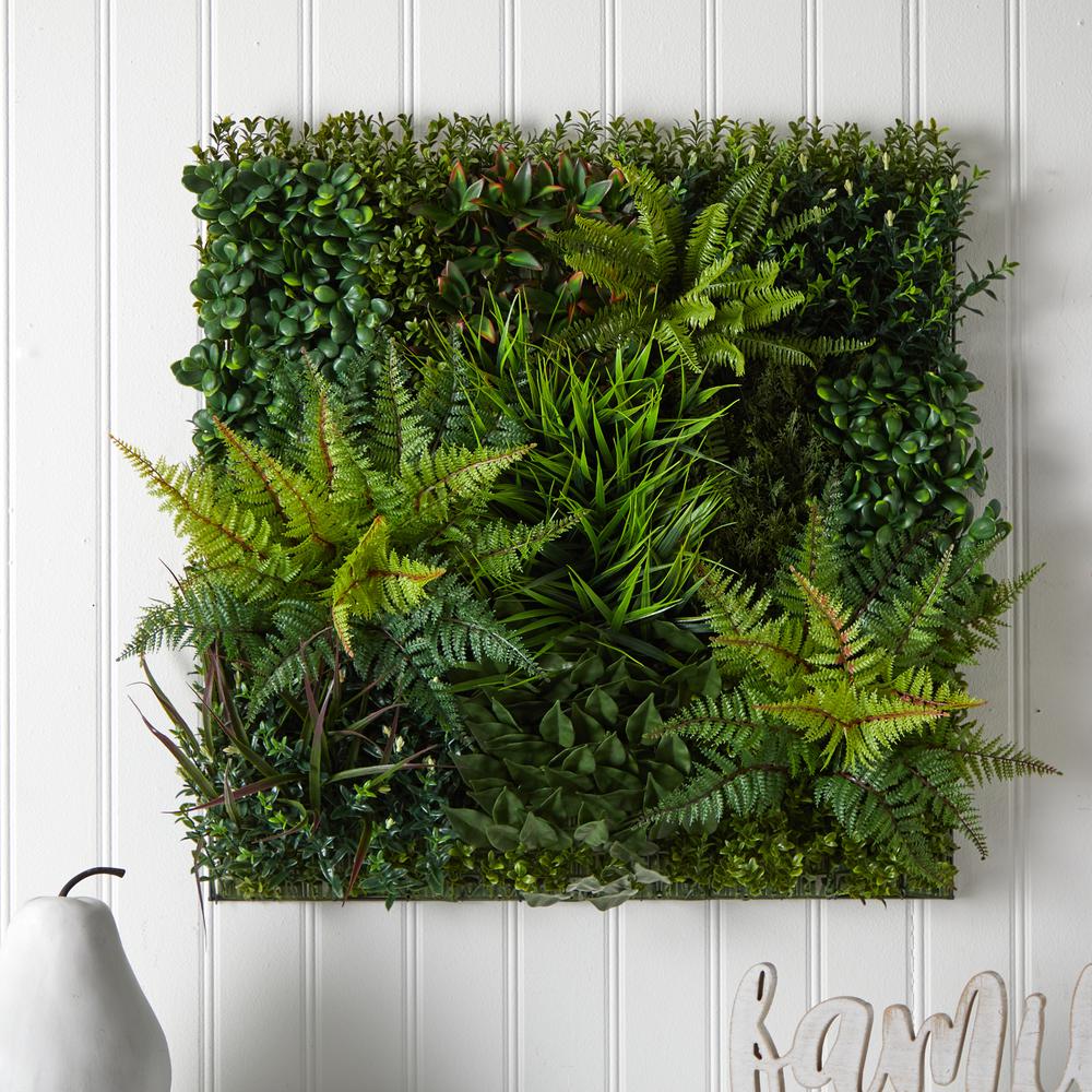 29in. x 29in. Artificial Living Wall UV Resistant (Indoor/Outdoor)