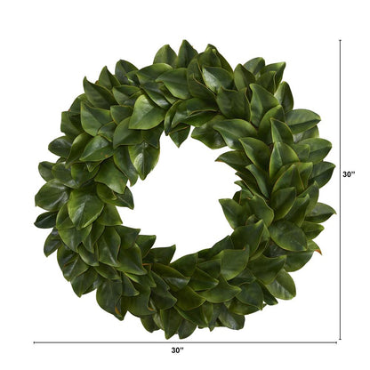 30in. Magnolia Artificial Wreath