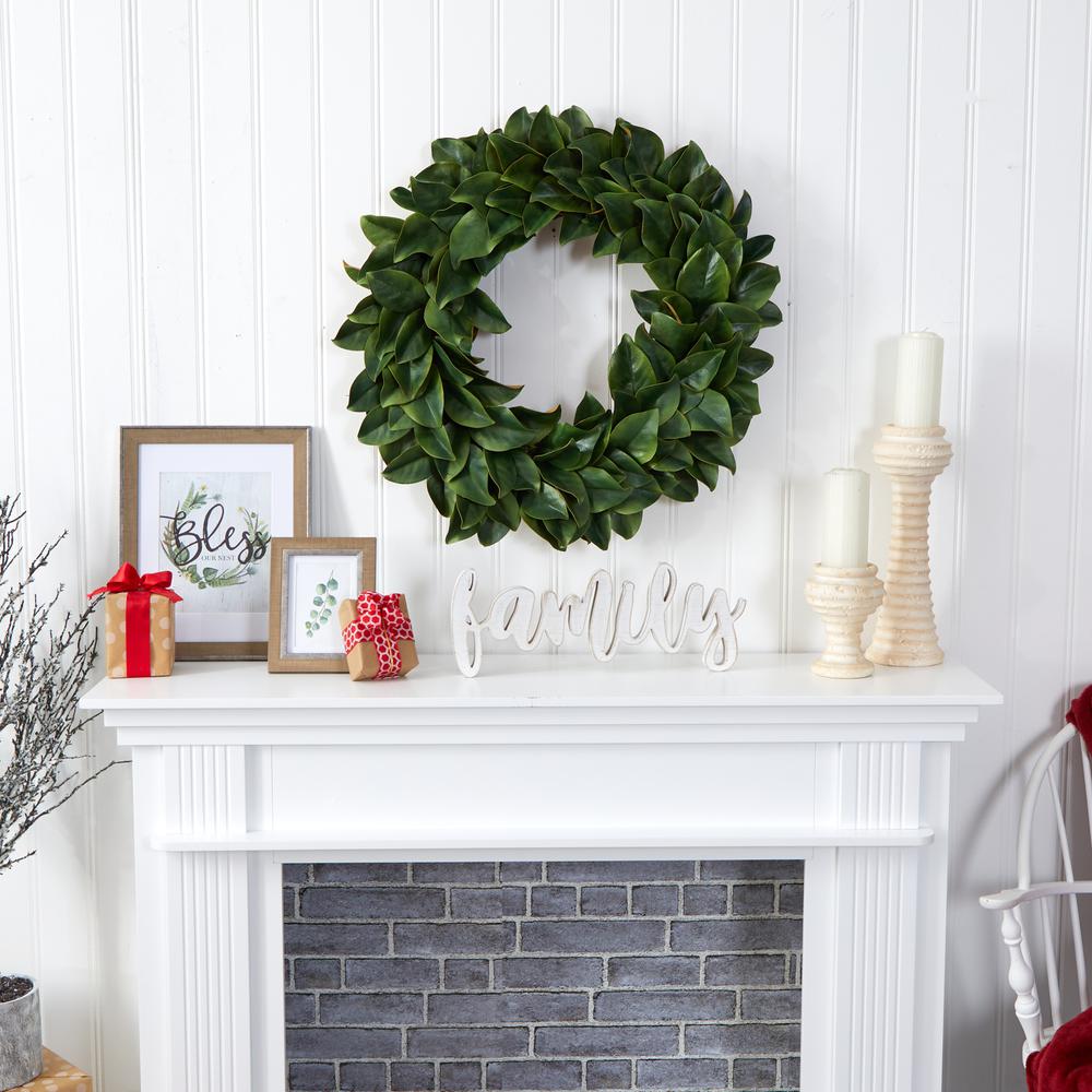 30in. Magnolia Artificial Wreath