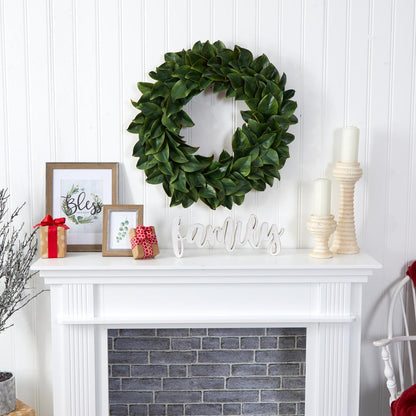 30in. Magnolia Artificial Wreath