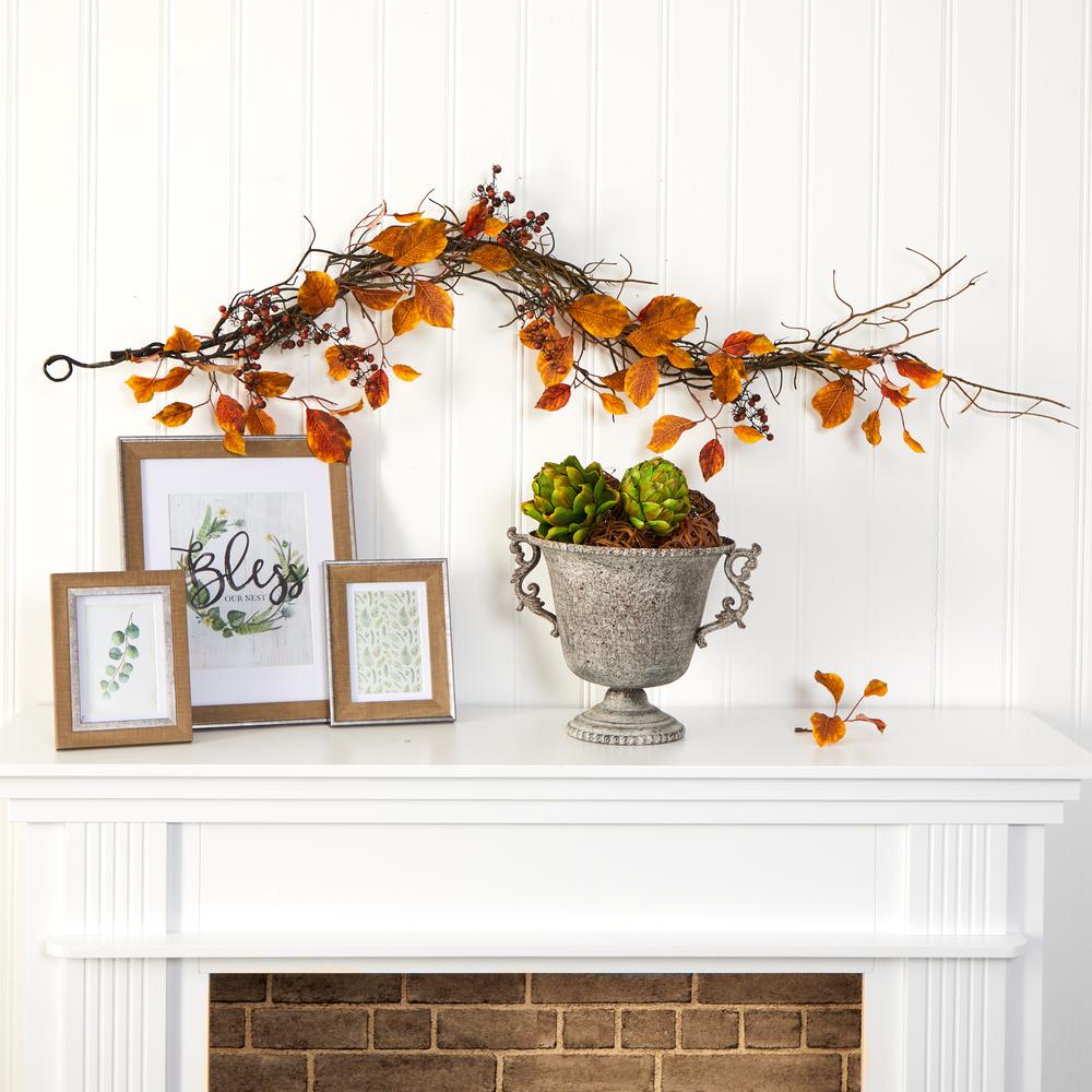 4ft. Fall Foliage, Berries and Twig Artificial Garland