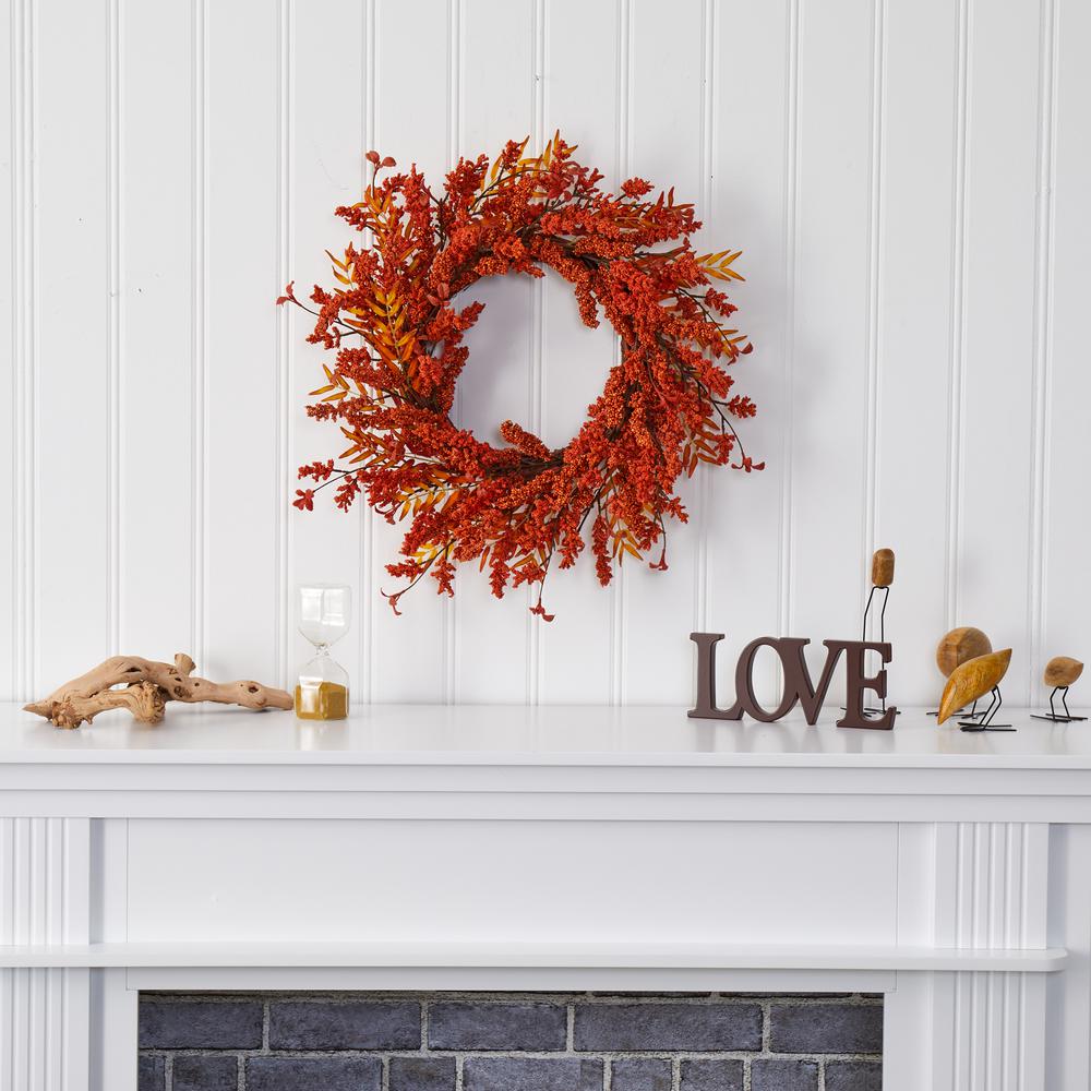 18in. Harvest Berry Artificial Wreath