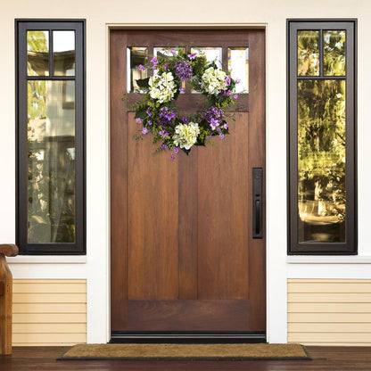 24in. Hydrangea Berry Wreath, Purple