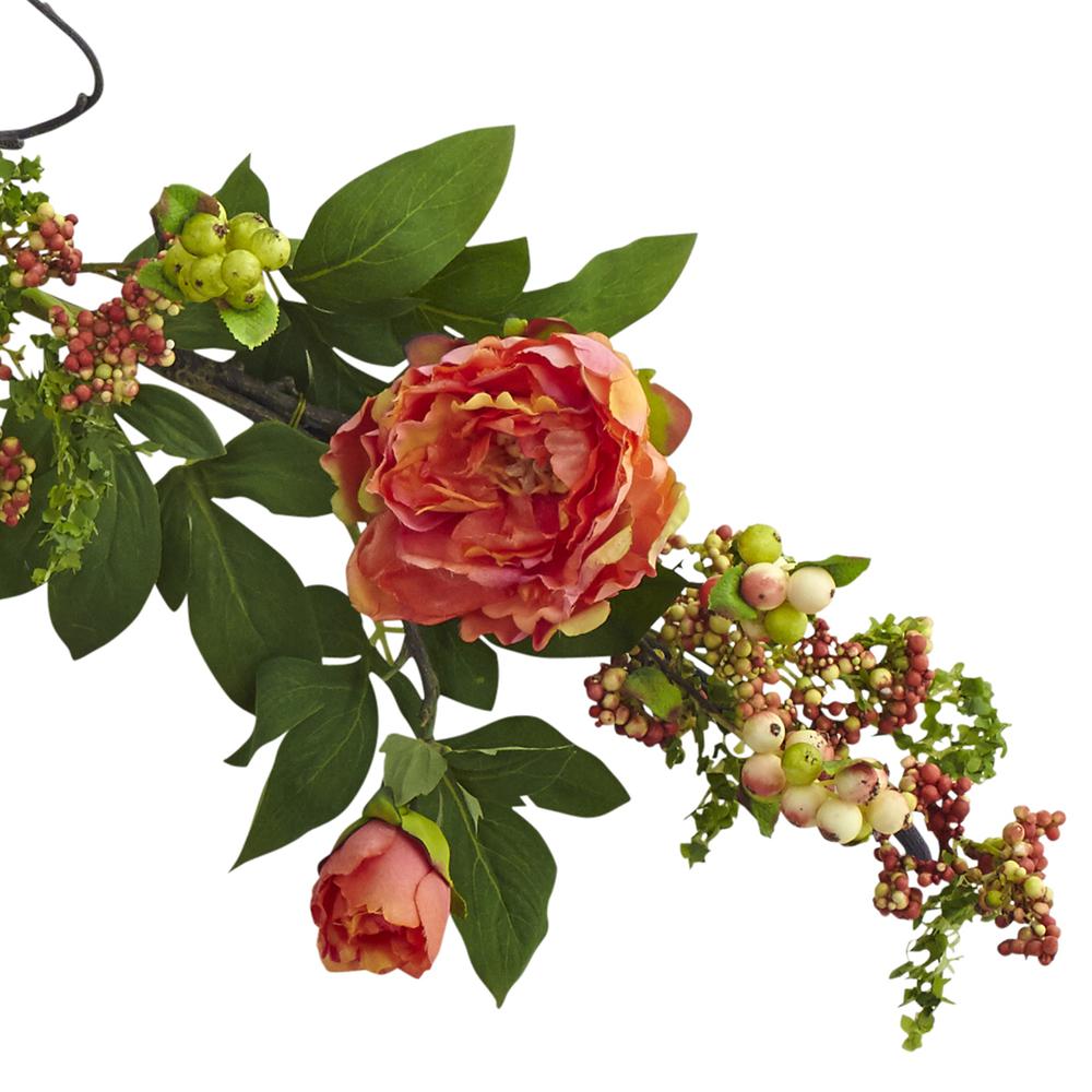 60in. Mixed Peony & Berry Garland