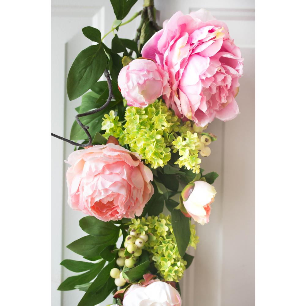 24in. Mixed Peony & Hydrangea Teardrop