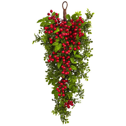 26in. Berry Boxwood Teardrop