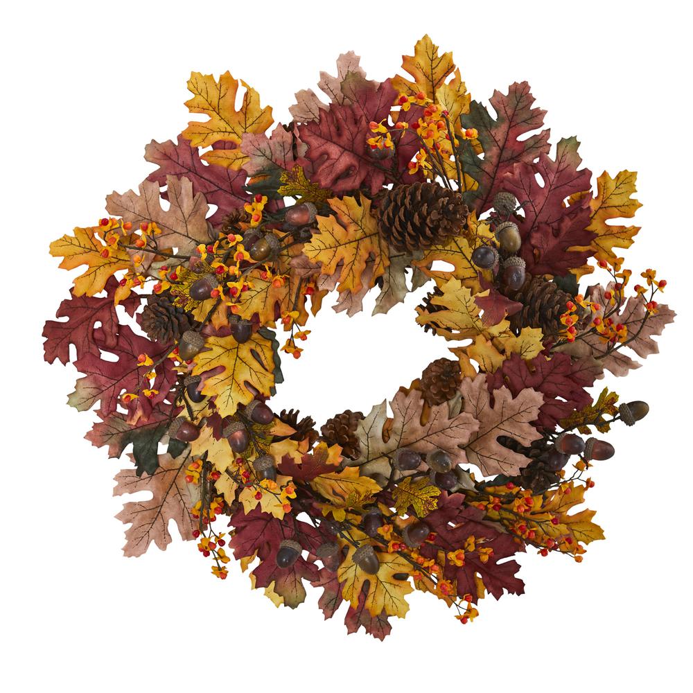 24in. Oak Leaf, Acorn & Pine Wreath