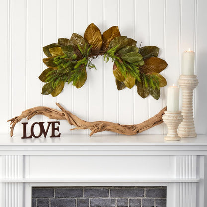 35in. Fall Magnolia Leaf Artificial Swag