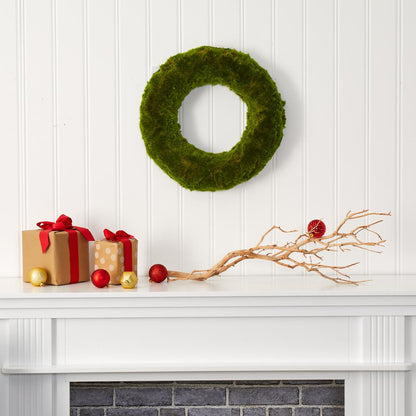 18in. Moss Artificial Wreath