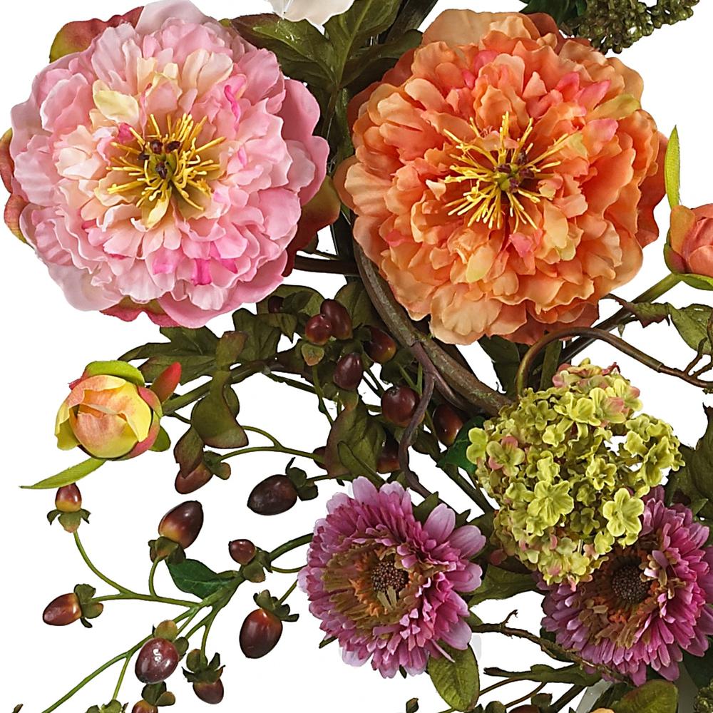 24in. Peony Wreath