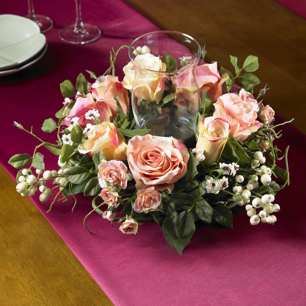 Rose Candelabrum Silk Flower Arrangement