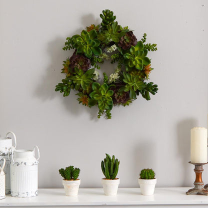 20in. Succulent Wreath