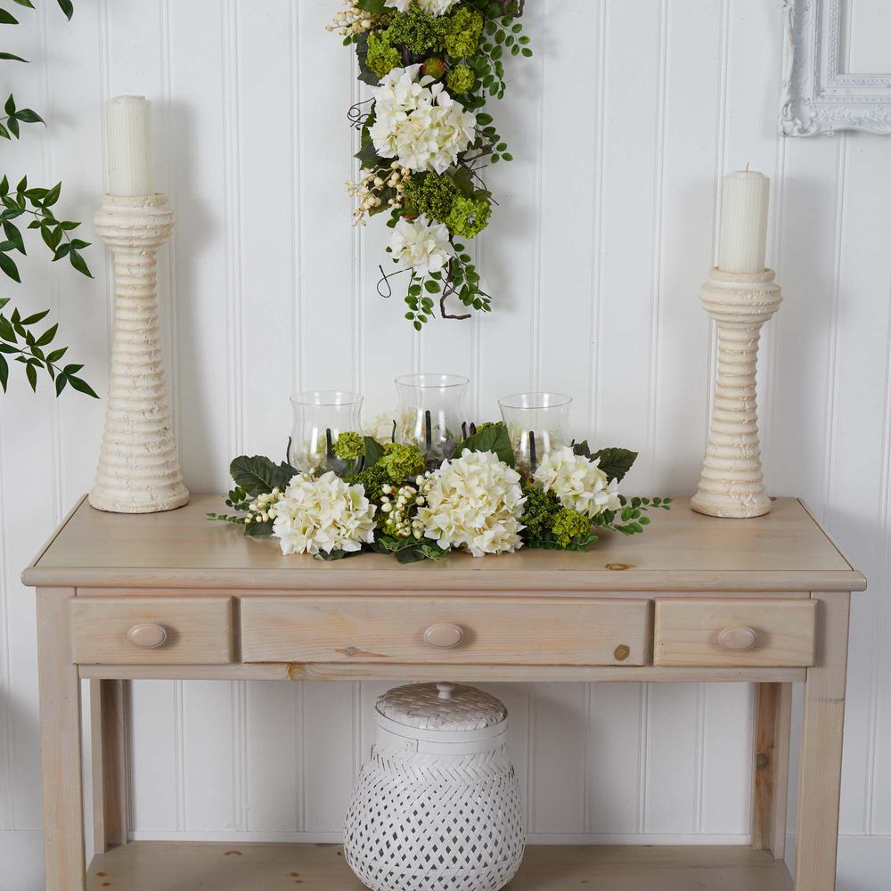 Snowball Hydrangea Triple Candelabrum