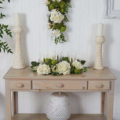 Snowball Hydrangea Triple Candelabrum
