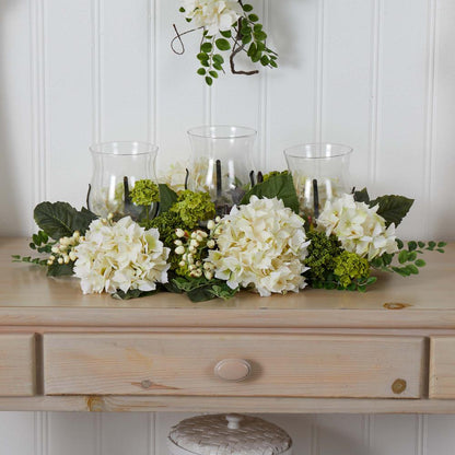 Snowball Hydrangea Triple Candelabrum