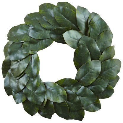 24in. Magnolia Leaf Wreath
