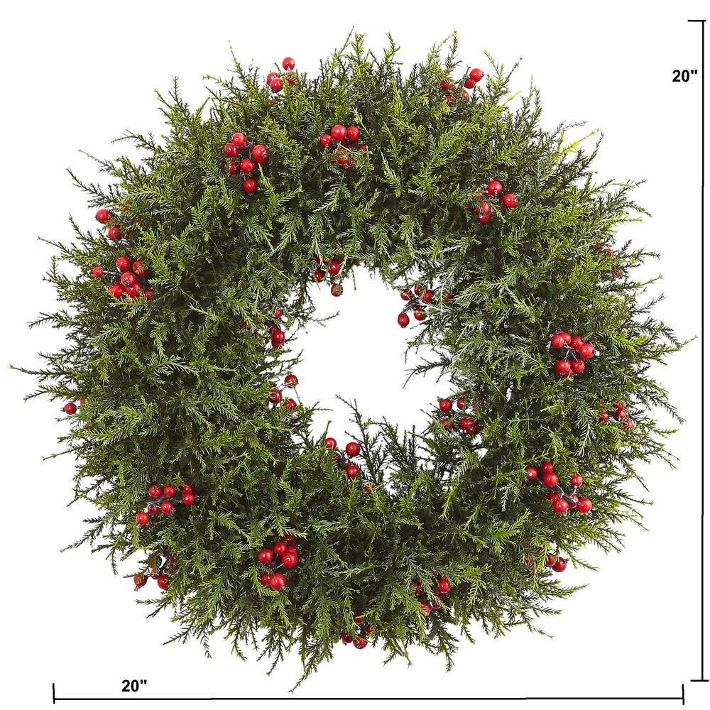 20in. Cedar Berry Wreath