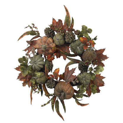 24in. Pumpkin & Gourd Wreath