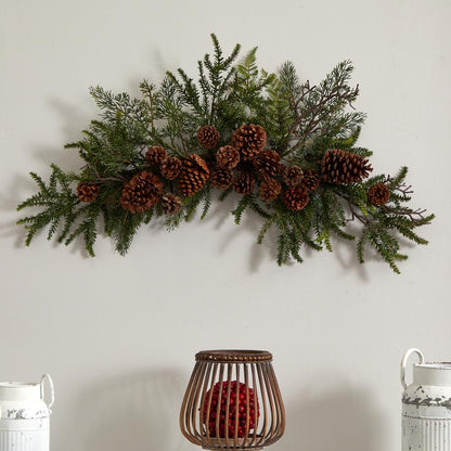 30in. Pine & Pinecone Swag