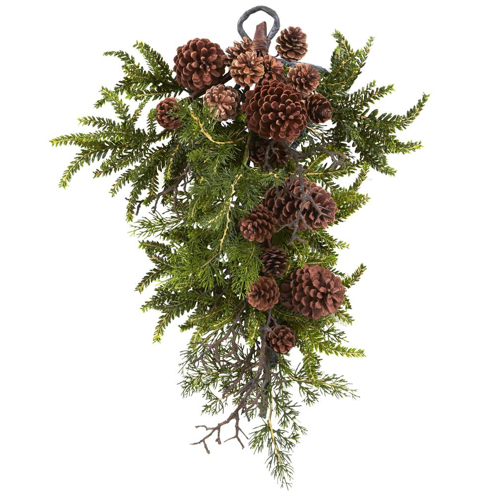 26in. Pine & Pinecone Teardrop