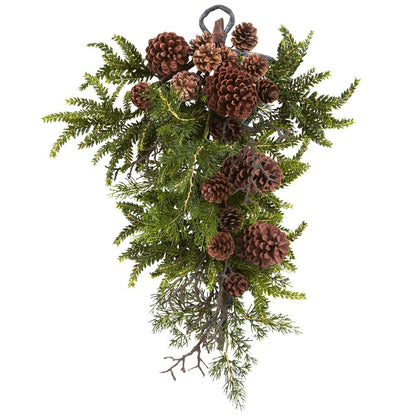 26in. Pine & Pinecone Teardrop