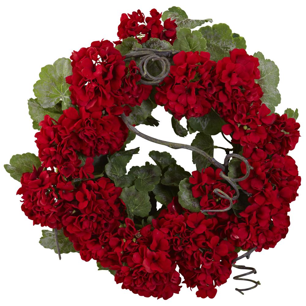 17in. Geranium Wreath