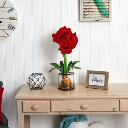 24in. Amaryllis with Vase