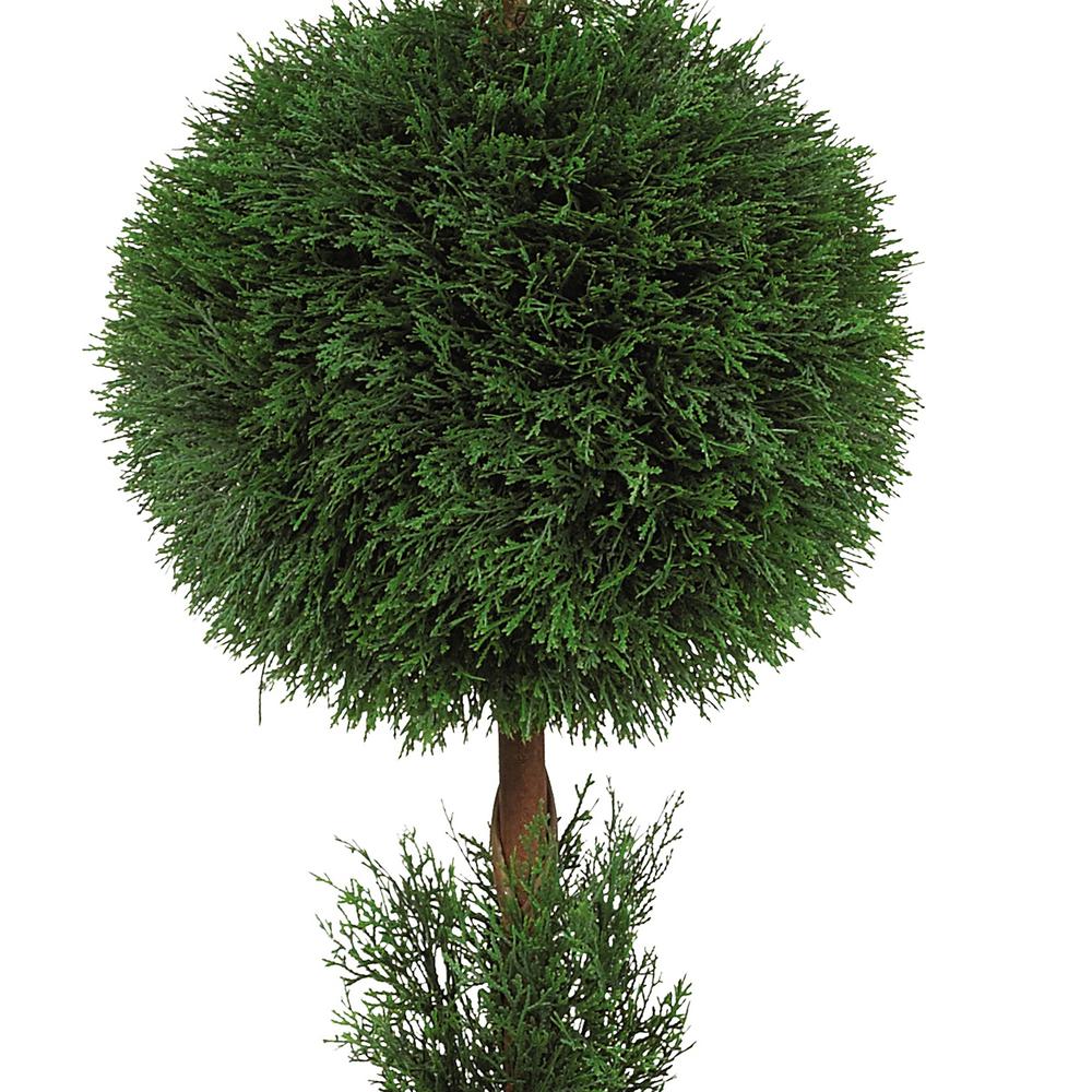5ft. Cypress Ball and Cone Silk Tree (Indoor/Outdoor)