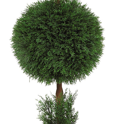 5ft. Cypress Ball and Cone Silk Tree (Indoor/Outdoor)