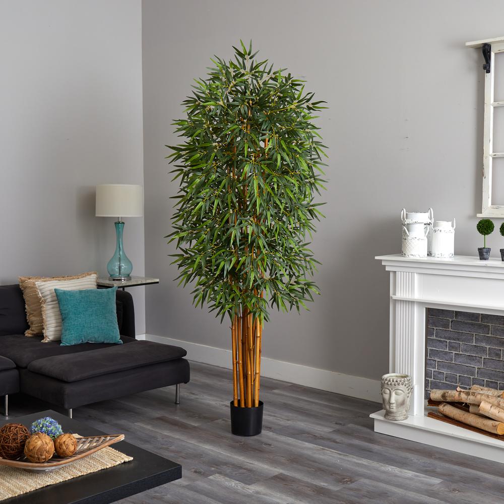 7ft. Curved Bamboo Silk Tree