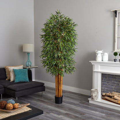 7ft. Curved Bamboo Silk Tree