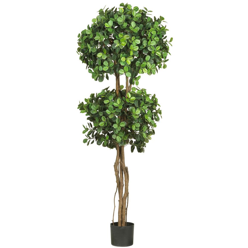 5.5ft. Eucalyptus Double Ball Topiary Silk Tree