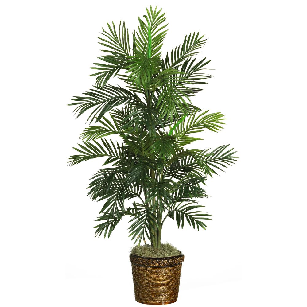 56in. Areca Palm Silk Tree with Basket