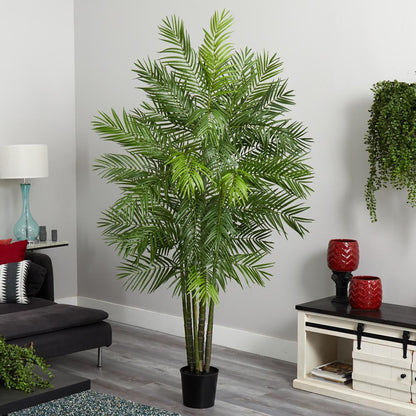 6ft. Areca Palm Silk Tree Green
