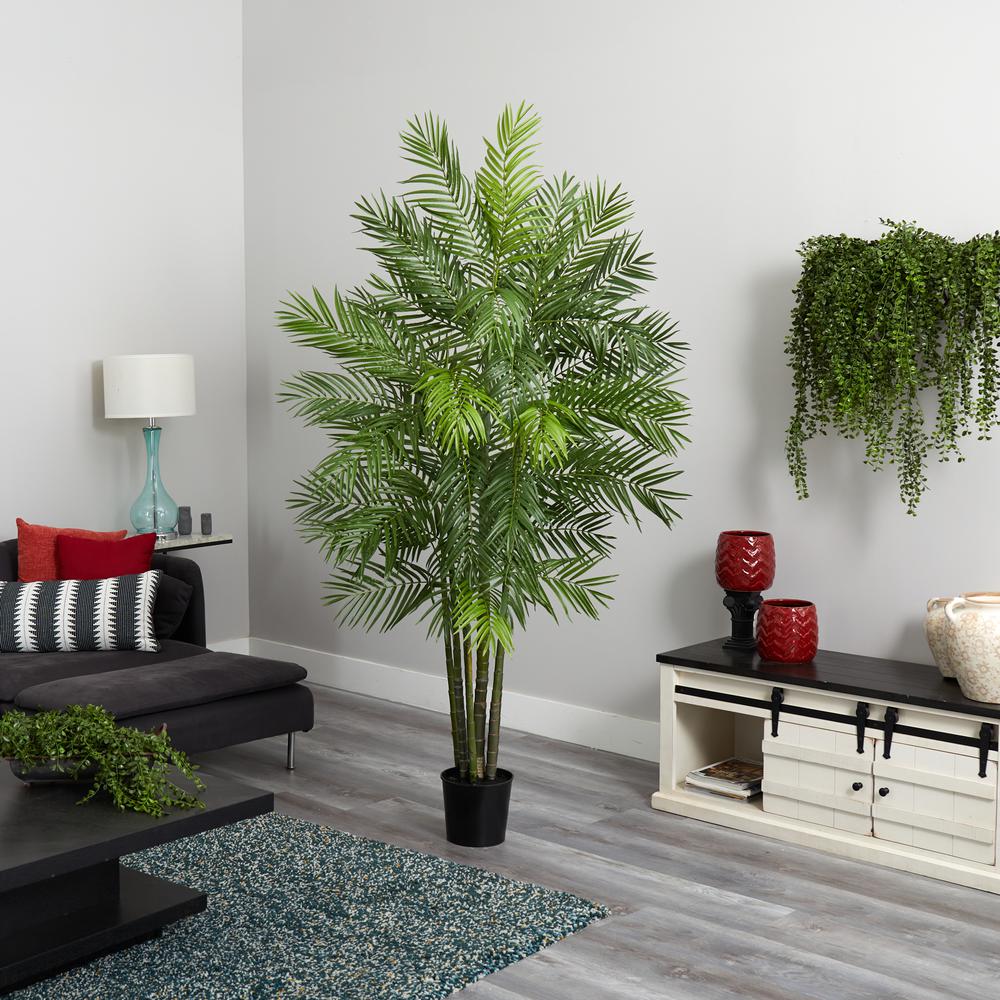 6ft. Areca Palm Silk Tree Green