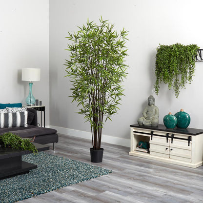 6.5ft. Black Bamboo Silk Tree