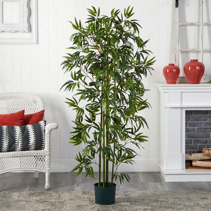 6ft. Bamboo Silk Tree (Green Trunks)