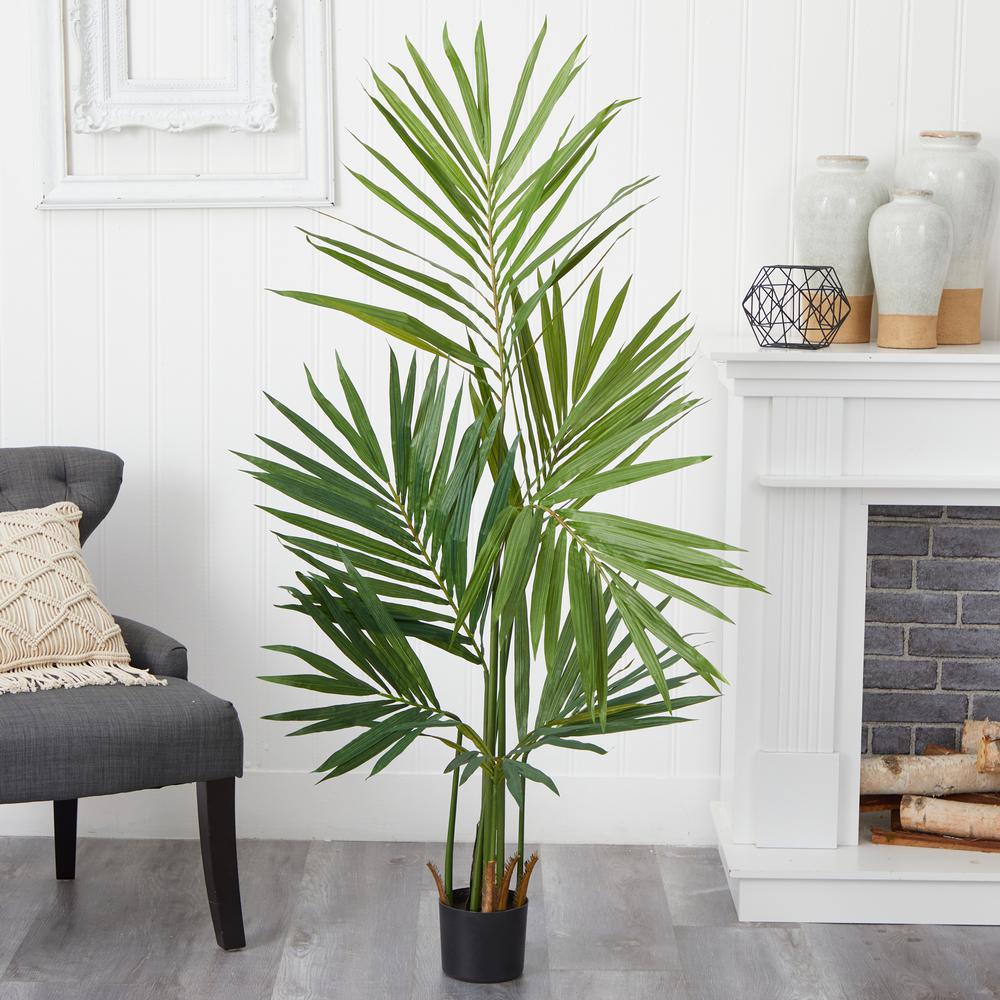 5ft. Kentia Palm Silk Tree, Green
